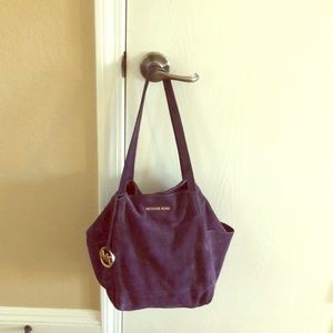 Michael kors suede shoulder bag